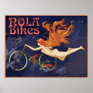 Poster Vintage NOLA Bikes Angel