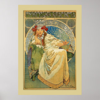 Poster vintage Nouveau Mucha Princesse