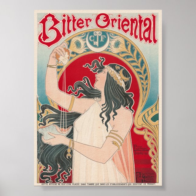 Poster vintage oriental amer 1897 (Devant)