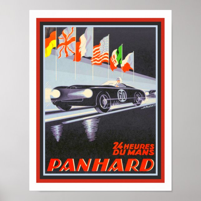 Poster vintage Panhard - Alex Kow (Devant)