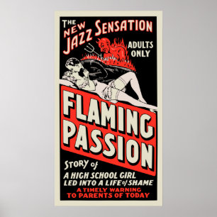 Poster vintage - "Passion flamboyante"