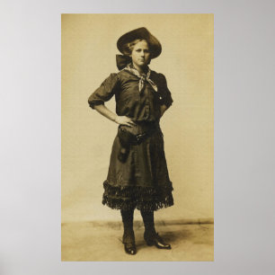 Poster Vintage photo de Western Cowgirl