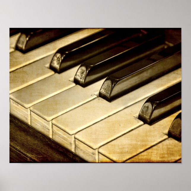 Poster vintage Piano Keys (Devant)