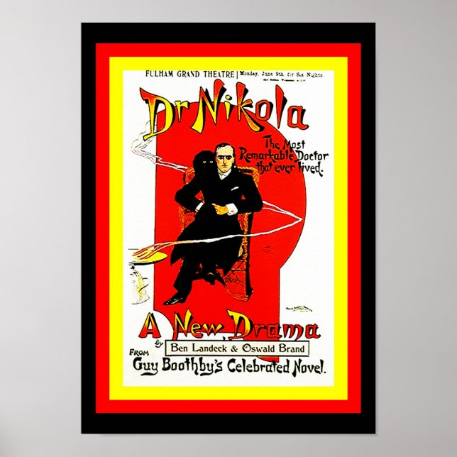 POSTER VINTAGE POP ART GUY BOOTHBY'S DR NIKOLA (Devant)
