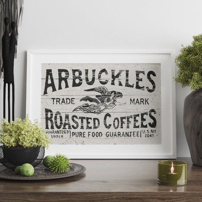 Poster vintage Poster Mur Art Ou Papier Découpage (Vintage coffee poster to use as wall art or in paper crafting like decoupage, collage, junk journali)