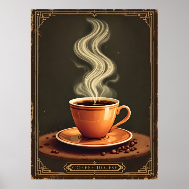 Poster vintage pour café (Devant)