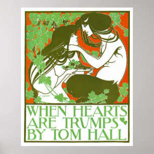 Poster vintage Print : Quand les coeurs sont Trump
