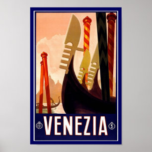 Poster vintage Print Venezia