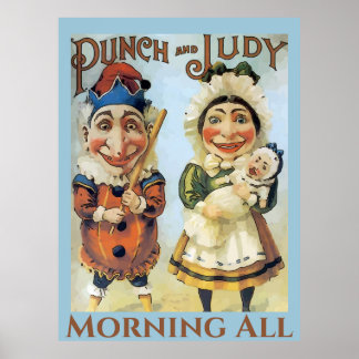 Poster vintage Punch et Judy, ajouter le texte Pos