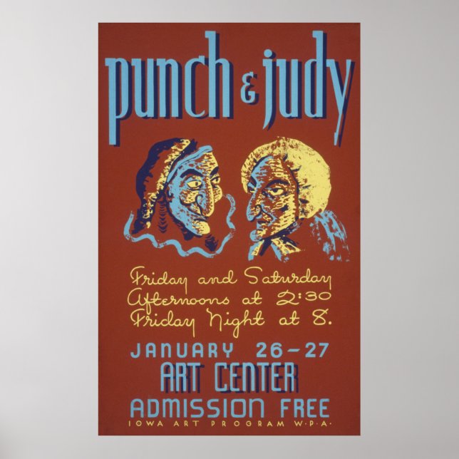 Poster vintage Punch & Judy (Devant)