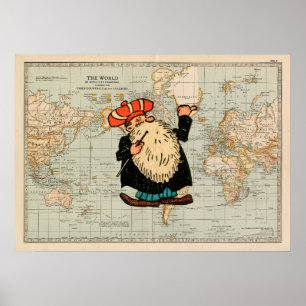 poster vintage restauré "Worldwide Hitchhiker"