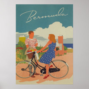 Poster vintage rétro des Bermudes