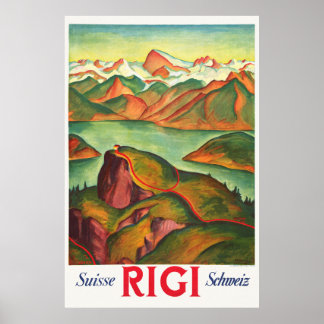 Poster vintage Rigi Suisse 1933
