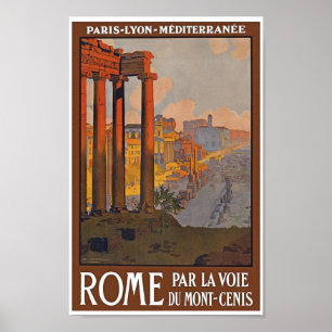 Poster vintage Rome Travel
