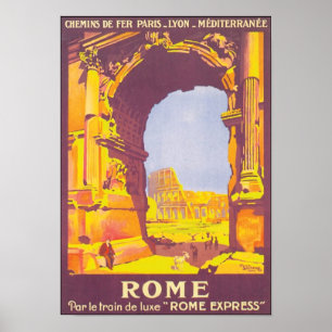 Poster vintage Rome Travel