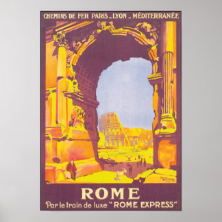 Poster vintage Rome Travel