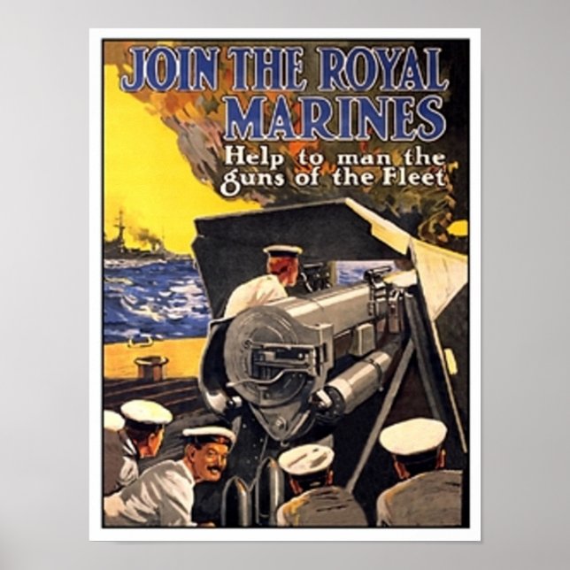 Poster vintage Royal Marines (Devant)