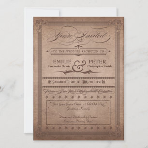 Poster vintage Rustic Cocaca Réception uniquement 
