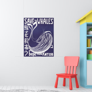 Poster vintage : Save the Whales (1973)