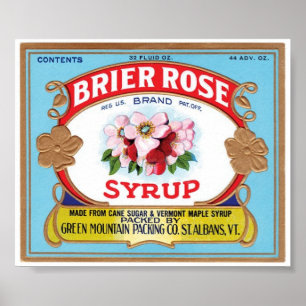 Poster vintage - Sirop Rose Brier