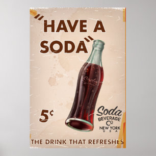 Poster vintage Soda