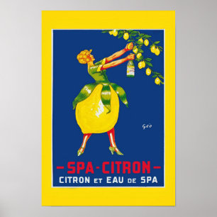 Poster vintage spa Citron