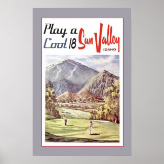 Poster Vintage Sun Valley Golf Sports Travel Retro