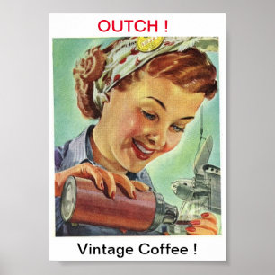 Poster vintage sur l'image du café