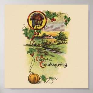 Poster Vintage Thanksgiving