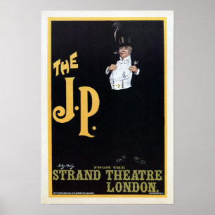 Poster Vintage The Strand London The J.P. théâtre play et