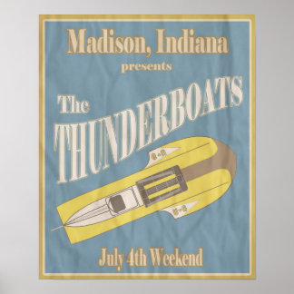 Poster vintage Thunderboat Regatta