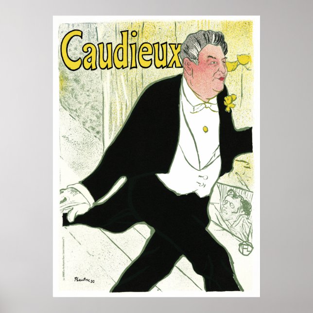 Poster vintage - Toulouse-Lautrec - Caudieux (Devant)