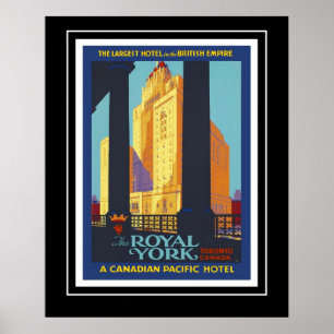 Poster vintage Travel Historica Royal York Canada