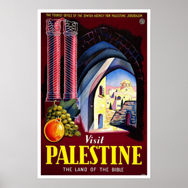 Poster Vintage travel, Palestine (Devant)