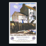 Poster Vintage travel,Polperro.<br><div class="desc">Vintage travel poster for Polperro, Cornwall.</div>