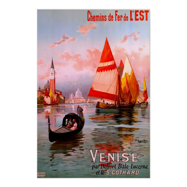 poster vintage Venice Travel (Devant)