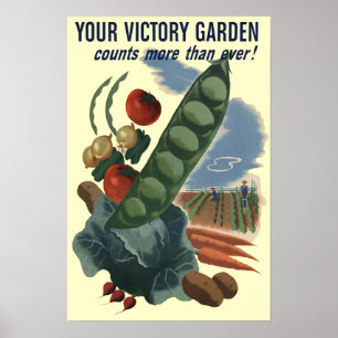 Poster vintage Victory Garden