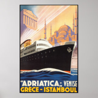 Poster Vintage voyage Adriatica Lines