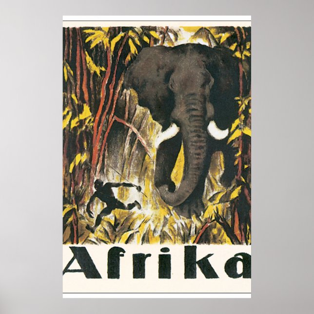 Poster Vintage voyage Afrika (Devant)