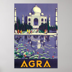 Poster Vintage voyage Agra