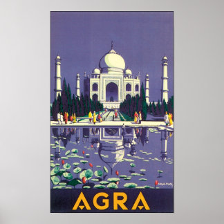 Poster Vintage voyage Agra