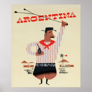 Poster Vintage voyage argentin