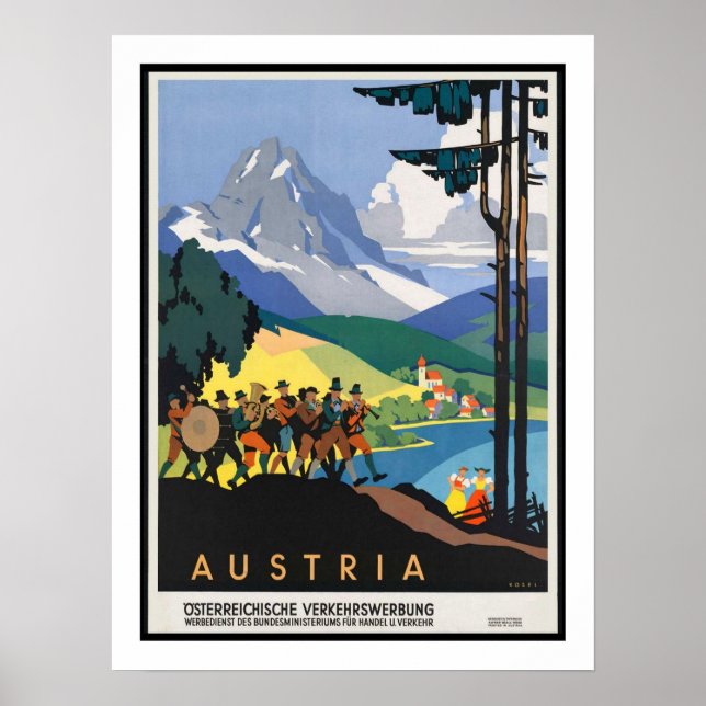 Poster Vintage voyage autrichien (Devant)