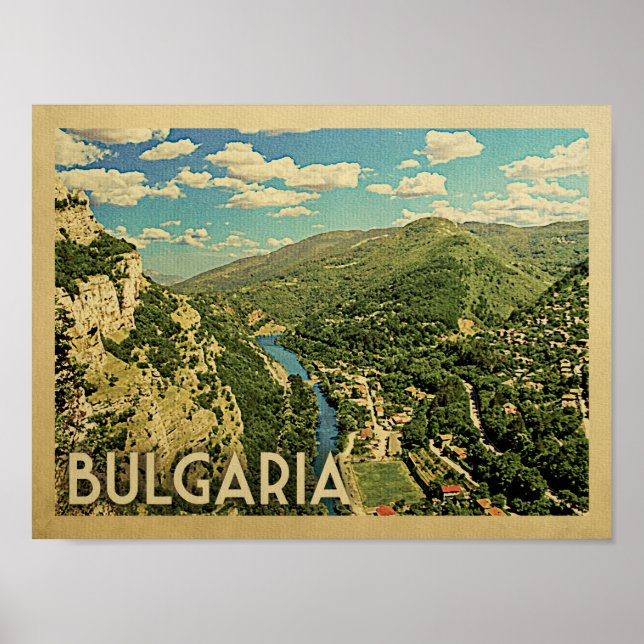 Poster Vintage voyage Bulgarie (Devant)