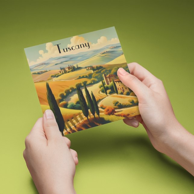 Poster Vintage voyage Campagne toscane (Créateur téléchargé)