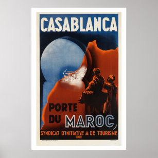 Poster Vintage voyage Casablanca