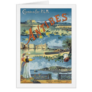 Poster Vintage voyage d'Antibes
