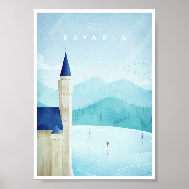 Poster Vintage voyage de Bavière (Devant)