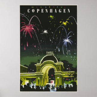 Poster Vintage voyage de Copenhague