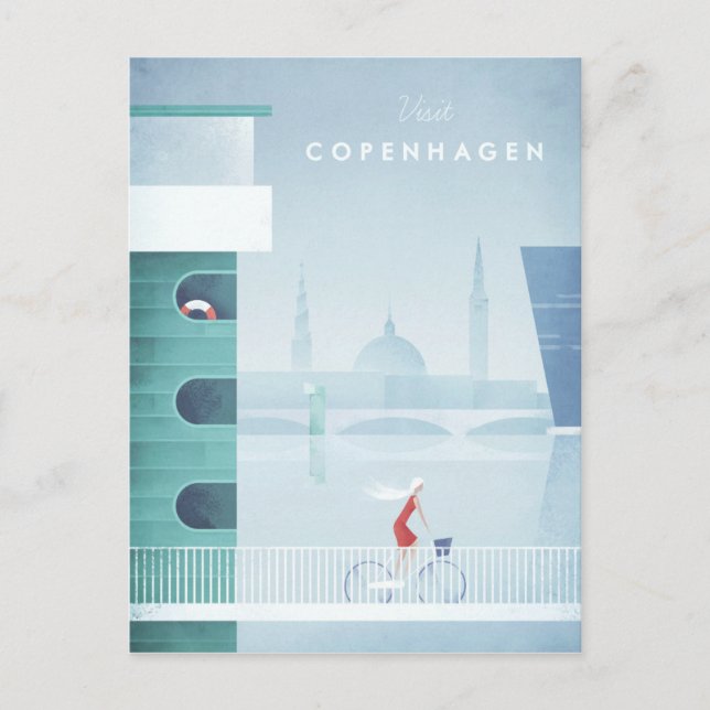 Poster Vintage voyage de Copenhague - Carte postal (Devant)